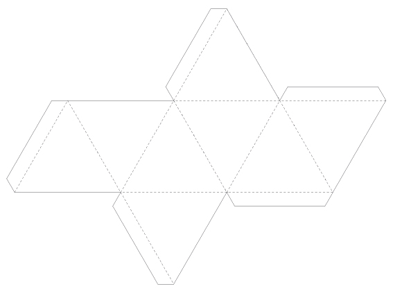 Собранный октаэдр. Правильный октаэдр развертка для склеивания. Чертеж развертки октаэдра. Схема правильного октаэдра для склеивания. Октаэдр развертка а4.