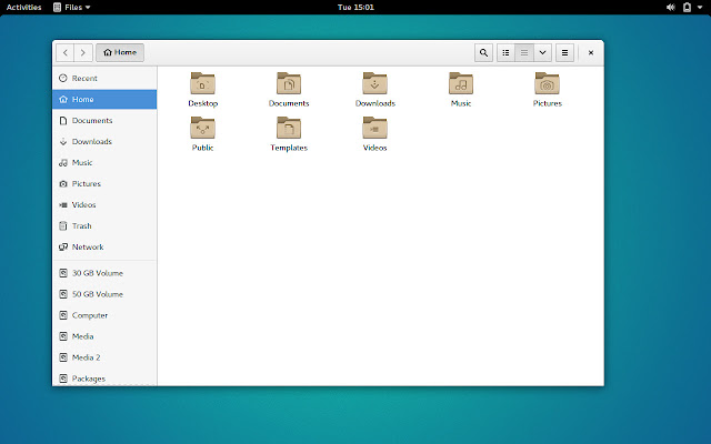 File manager in Ubuntu GNOME