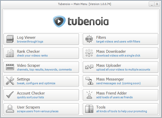 Filters view. Youtoob. Значок youtoob. Rank_Filter. Simple Mass downloader.