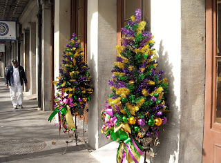 Mardi Gras trees in the French Quarter