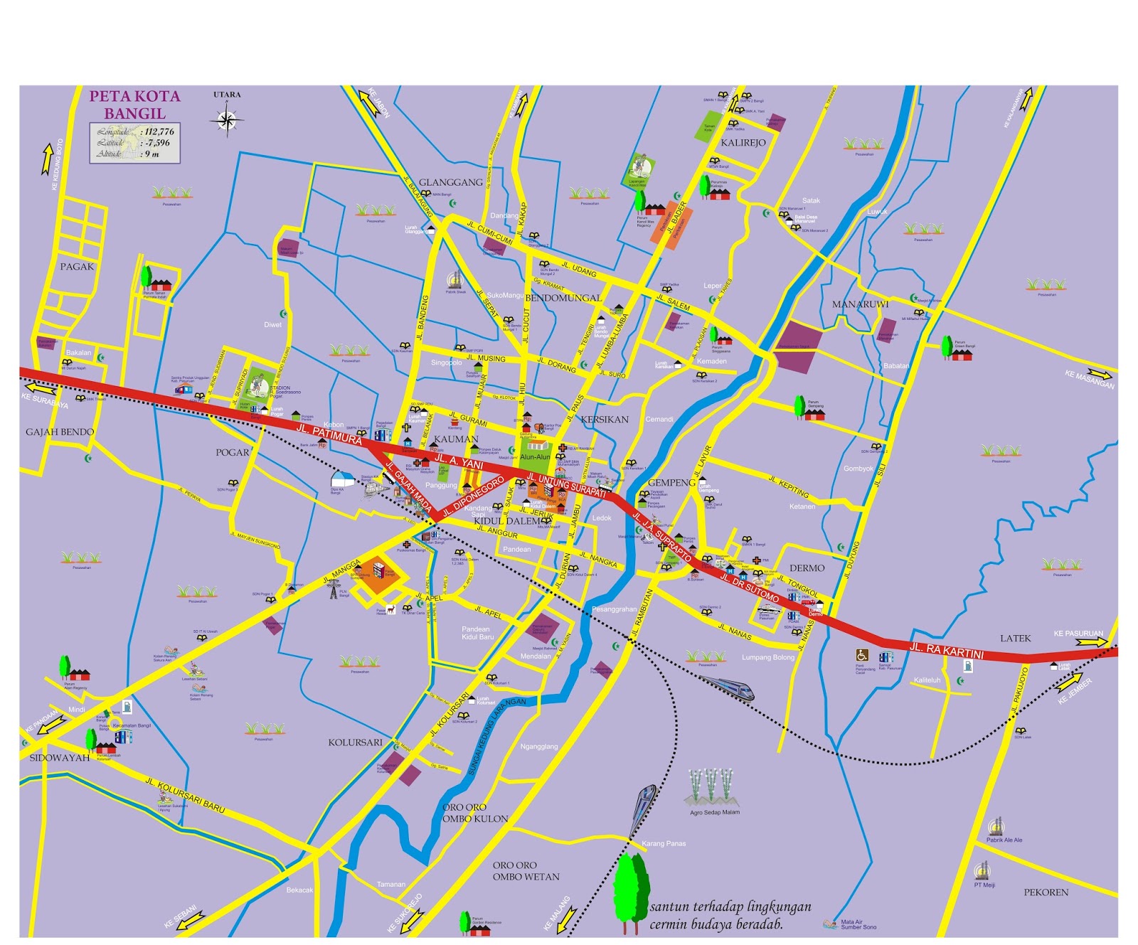 > Peta Lengkap Indonesia: Peta Kota Bangil
