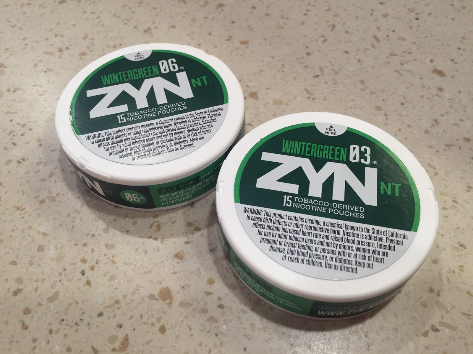 Zyn NT Wintergreen (03 and 06) Reviews. 5 July 2016.