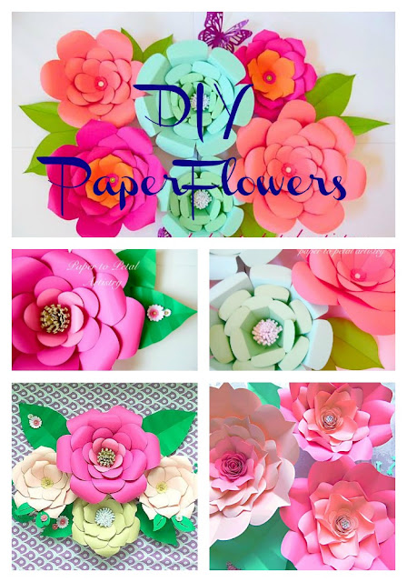 Paper flower home decor,  DIY Home Paper floral Decor, DIY Paper flower Wall Art, Wall Hanging, Living & Bedroom DIY Paper decor