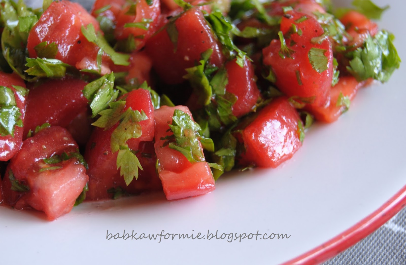 najprostsza sałatka z pomidorów babkawformie.blogspot.com