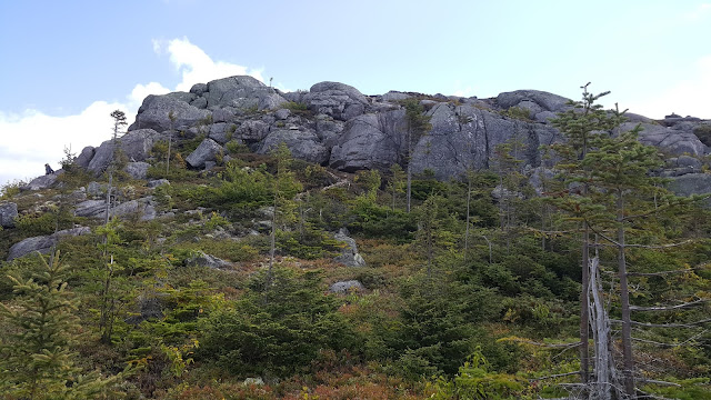 Sur le sentier Pioui au sommet de l'Ours