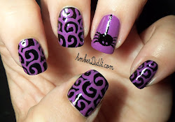 halloween nail spider nails gothic purple designs amber did glaze lolita wet done wild cream china were using