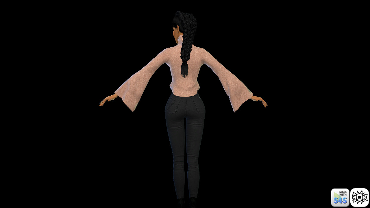 My Sims 4 Blog Bell Sleeve Top by SweetSorrowSims