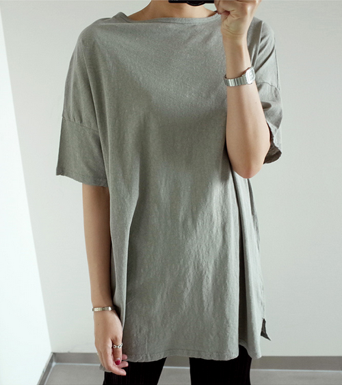 [Little Black] Long Loose T-Shirt | KSTYLICK - Latest Korean Fashion ...