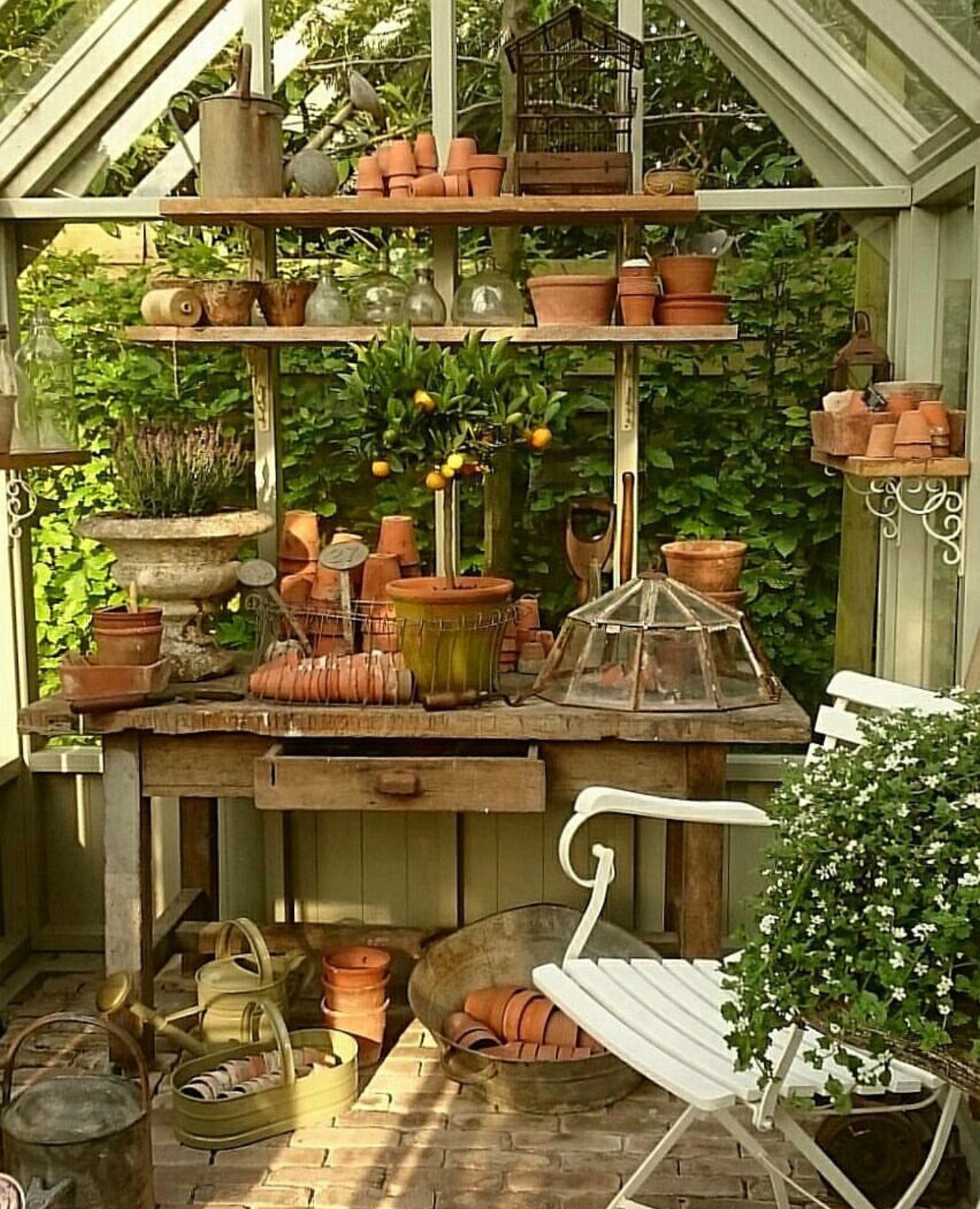 Content in a Cottage Fabulous greenhouse/orangerie