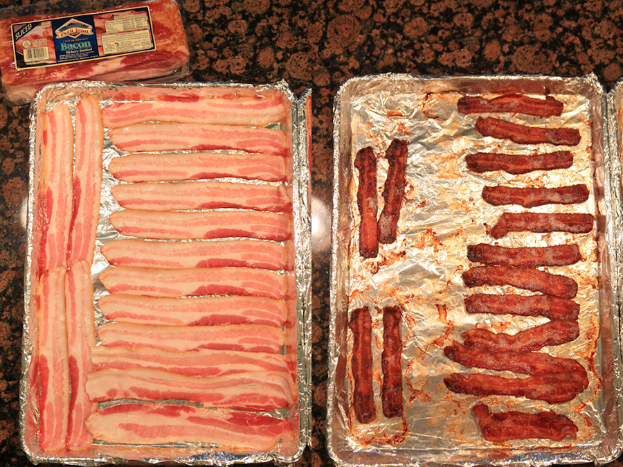 bacon, Petit Jean, oven cooked bacon