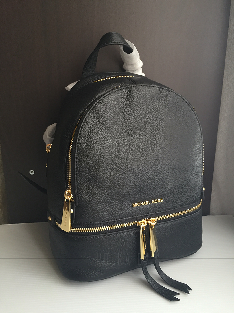michael kors rhea small leather backpack