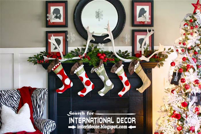 best Christmas decorating ideas for fireplace 2015, Christmas boots decor