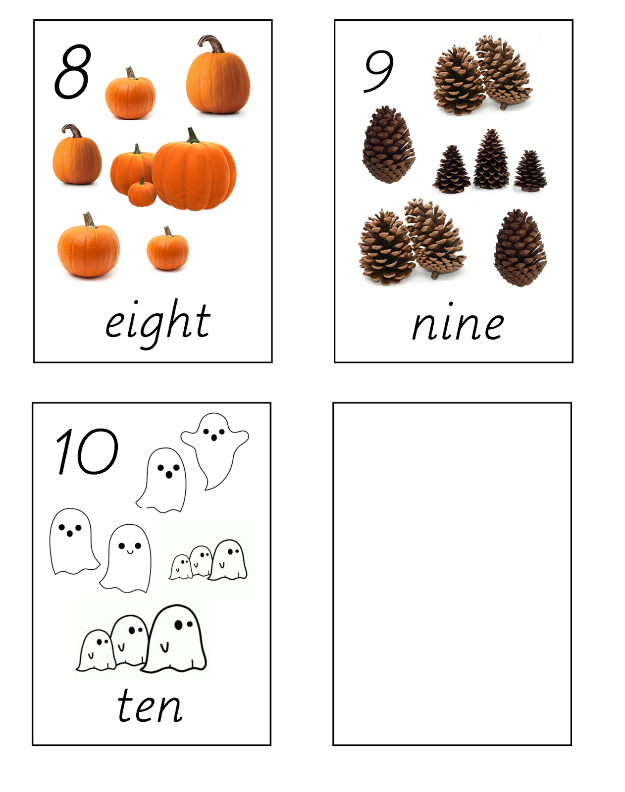 Free Printables! Autumn Sight Word &amp; Counting Books! ~ Paper House