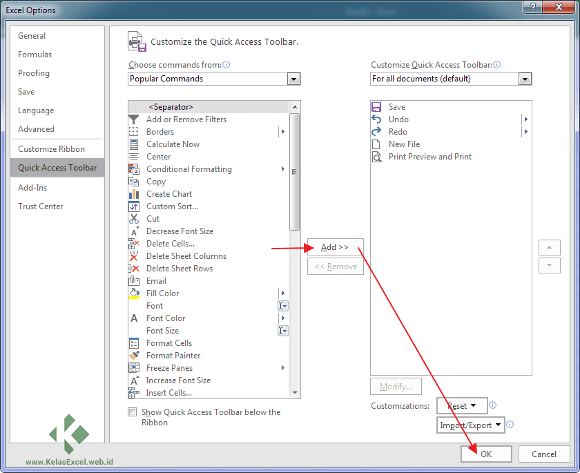 force.com quick access menu