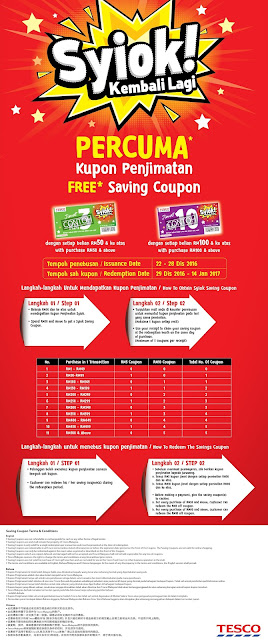 Tesco Malaysia Free Saving Coupons