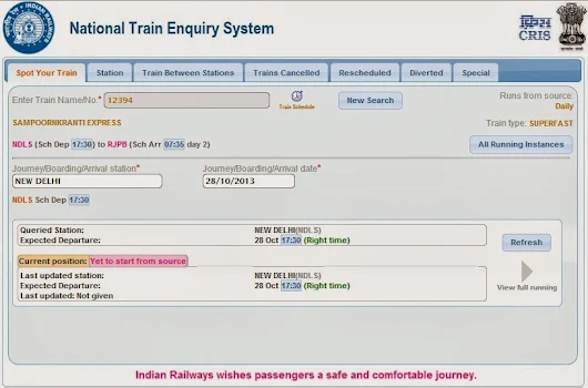 National Train Enquiry Train Running Status Live Station Status