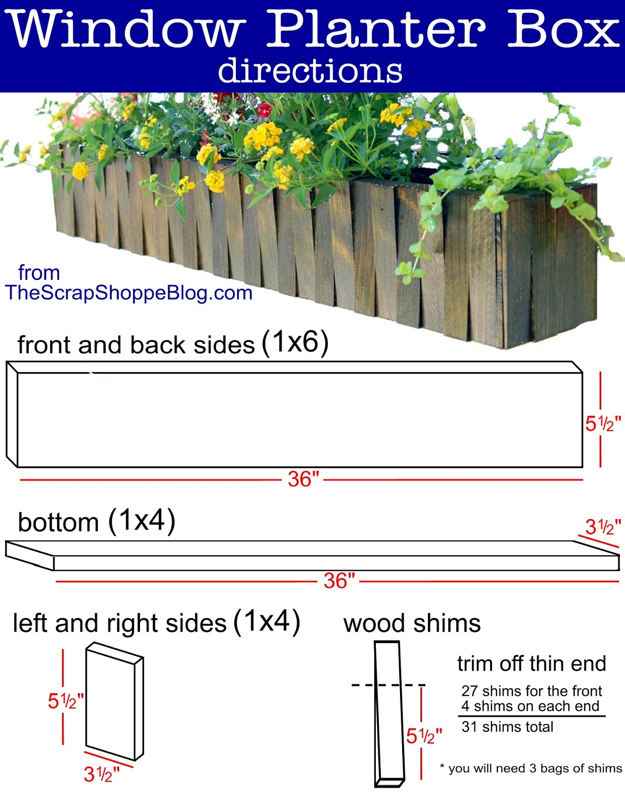 Window Flower Box plans