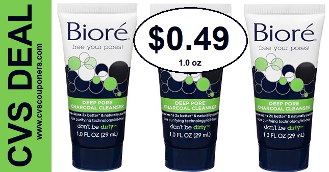 CVS Deal on Biore Charcoal Cleanser - Only $0.49 - 5/12-5/18