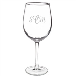 Personalized Large White Wine Glass