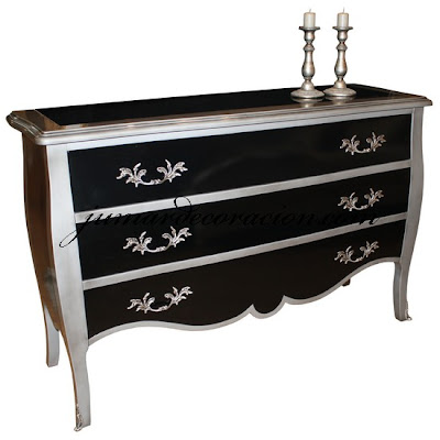 Jumar Decoración: Mueble estilo Negro y plata envejecida