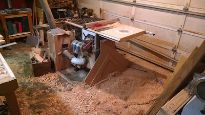 Pile of shavings from power and hand planing lumber