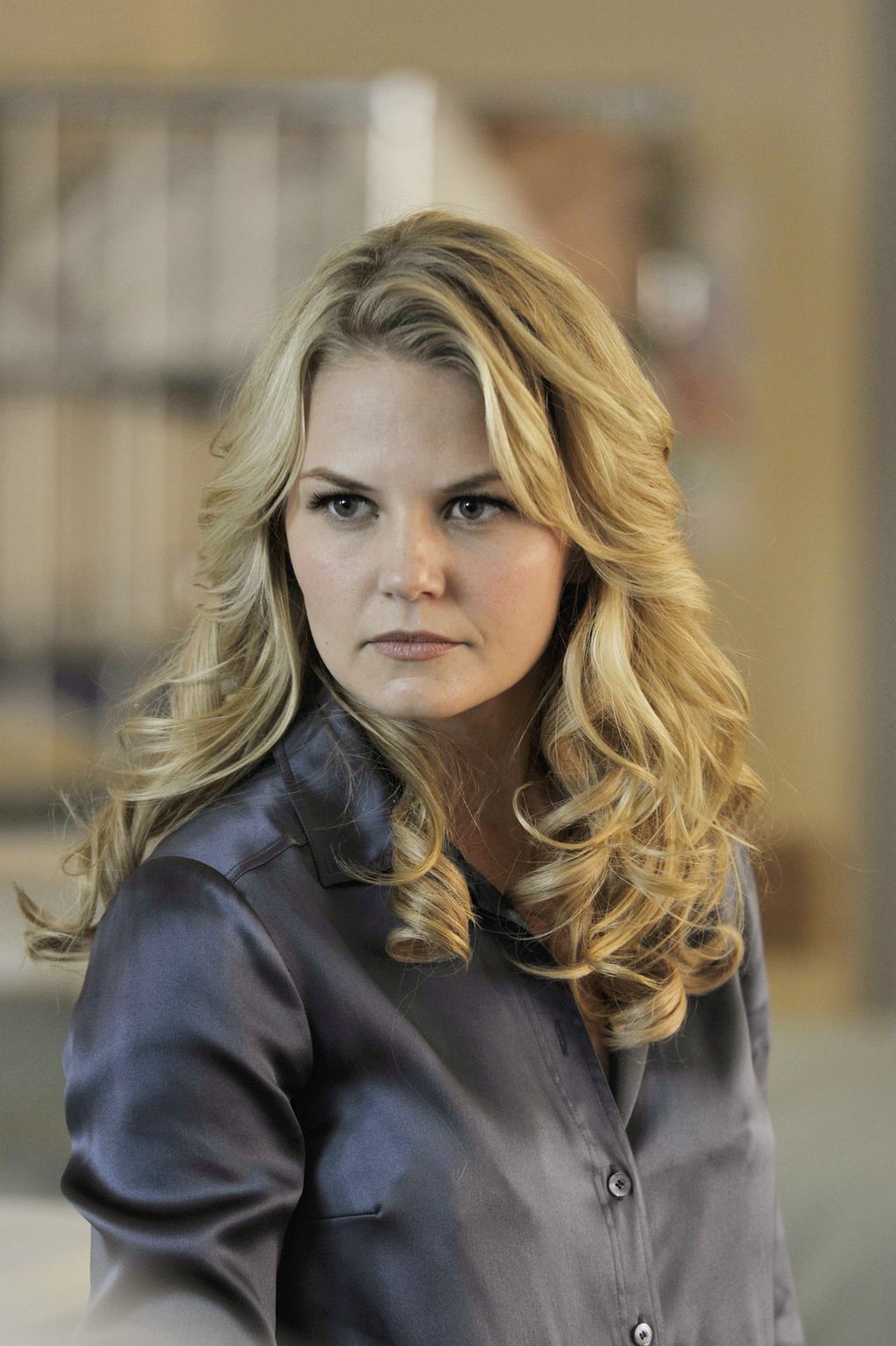 Ladies in Satin Blouses Jennifer Morrison gray satin blouse revisited