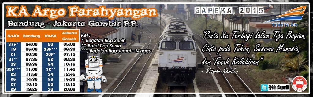 Jadwal Kereta Api Argo Parahyangan Jakarta (Gambir 