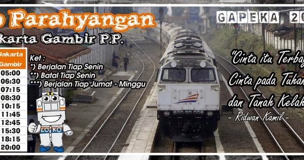 Jadwal Kereta Api Argo Parahyangan Jakarta (Gambir 