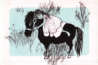 Children's Books, Illustration, My Retro Reads, Vintage, Picture Books, Evaline Ness, Walter de la Mare, Poem, Pony, 1970s