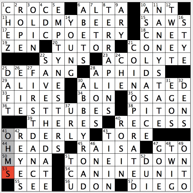 Rex Parker Does the NYT Crossword Puzzle: November 2018