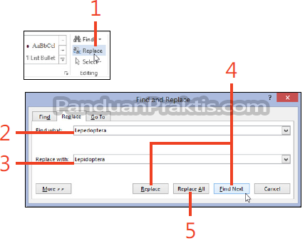 Cara Mengganti Teks Menggunakan Replace Di Word 2013