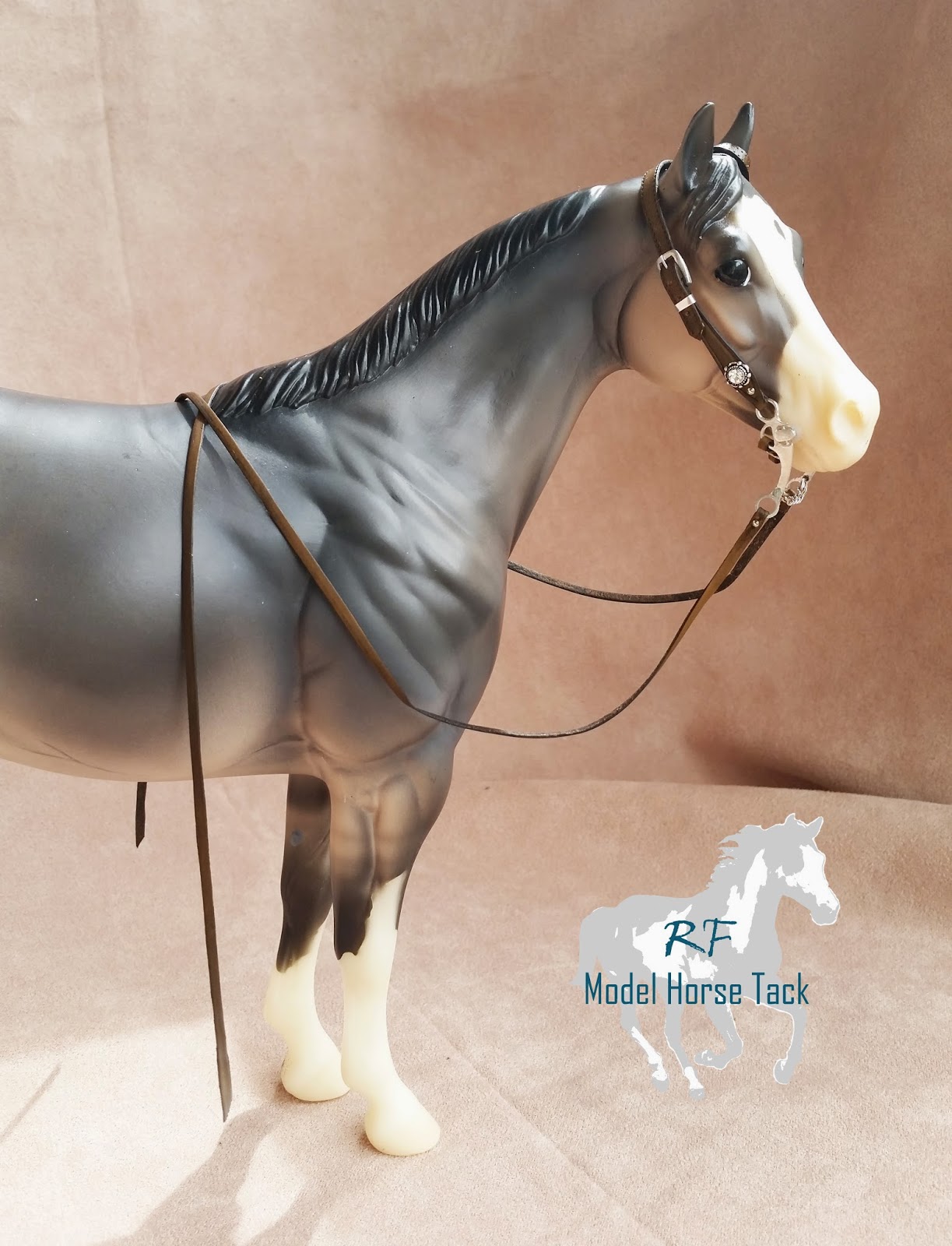 Rachel Fail Model Horse Tack Reining Bridle Commission