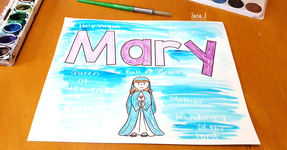 A book review and FREE craft idea for the book Mother Mary: Inspiring Words from Pope Francis.