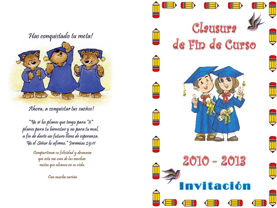 Colegio Fray Juan de Zumárraga: Invitación y foto grupal de Clausura de