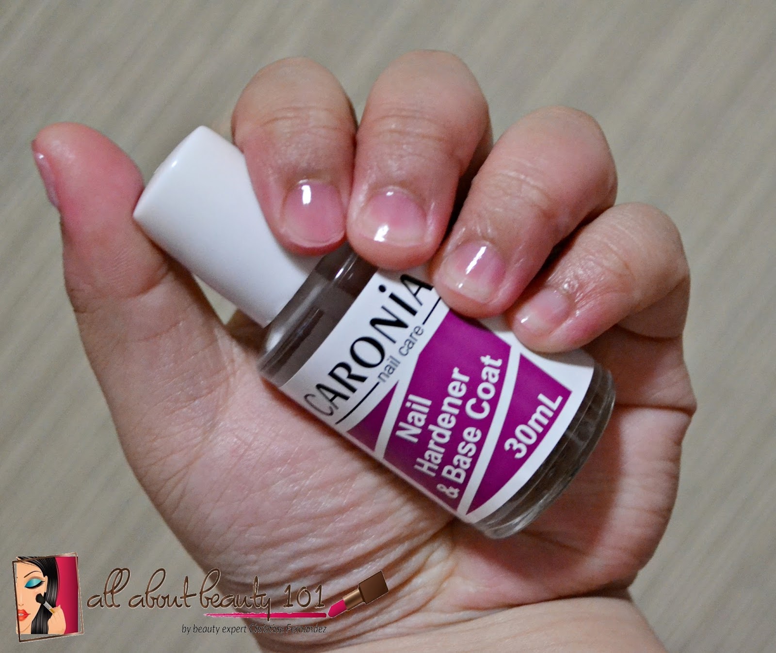 Caronia Nail Hardener and Base Coat All About Beauty 101