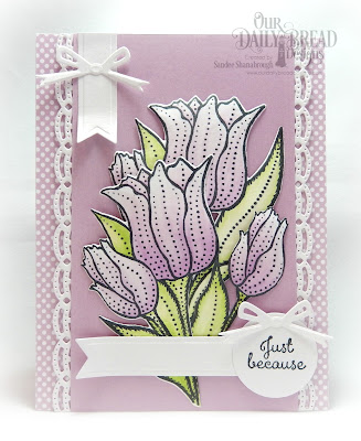 Our Daily Bread Designs Stamp Set: Tulips, Custom Dies: Tulip, Beautiful Borders, Circles, Circle Ornaments, Pennant Flags, Paper Collection:Pastel