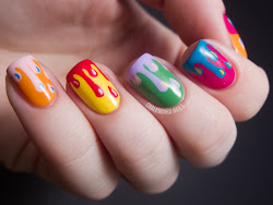 nail inspired nails drips artwork warhol paint painted designs cool colors drip same every painting different dripping fun colorful colours
