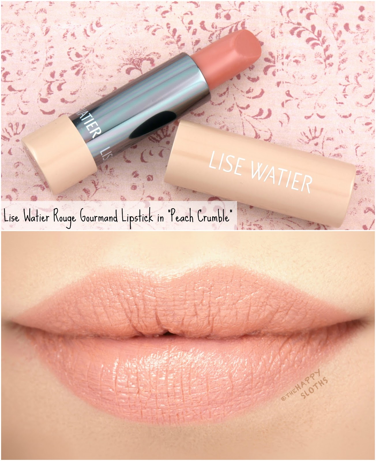 Lise Watier | Rouge Gourmand The Nudes Lipstick in "Peach Crumble": Review and Swatches