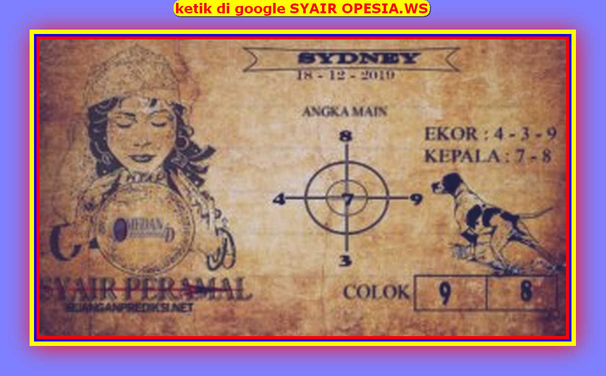 Kode syair Sydney 18 Desember 2019 FORUM SYAIR TOGEL