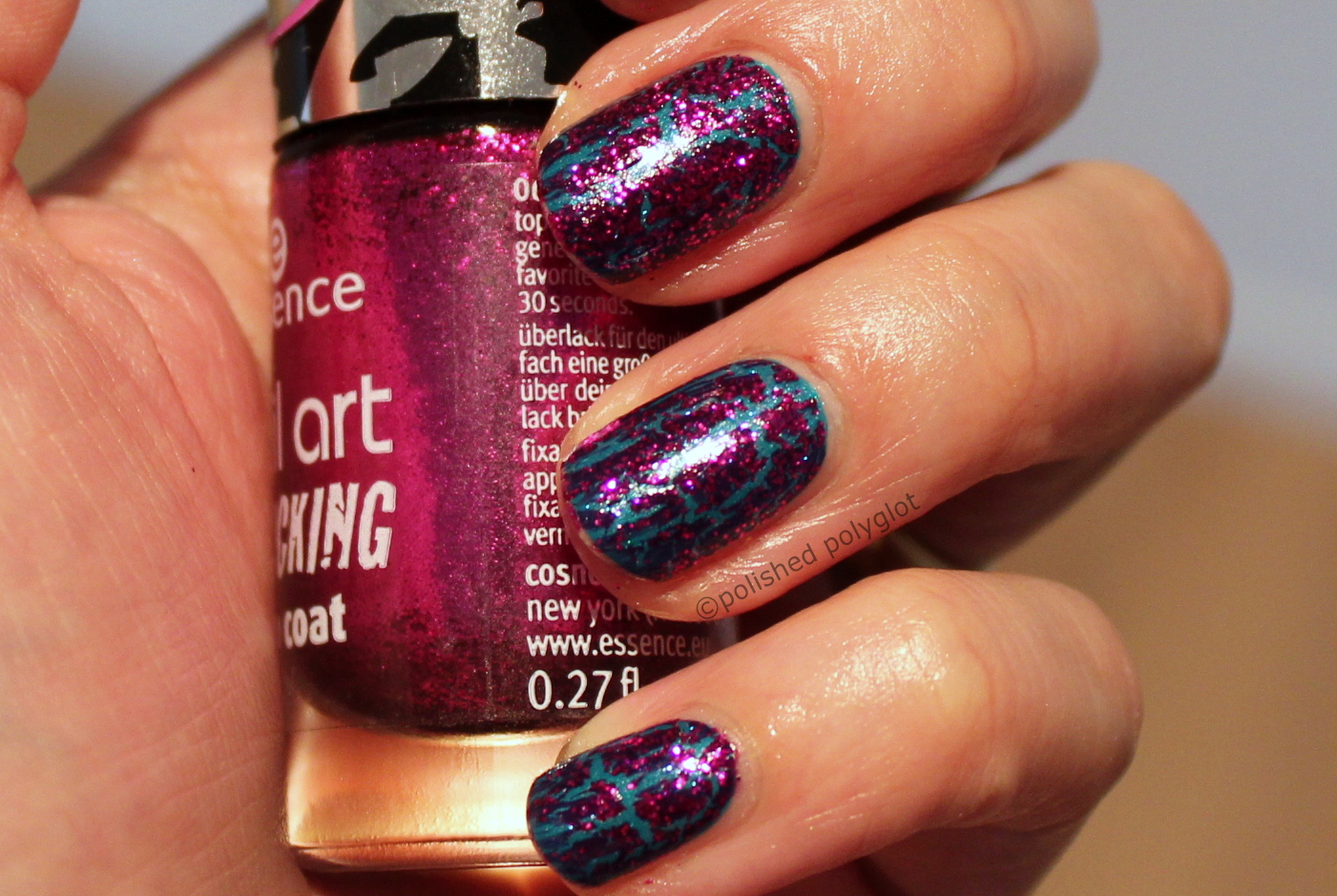 Nail Look for Carnival Essence cracking polish over Life is a Freeride