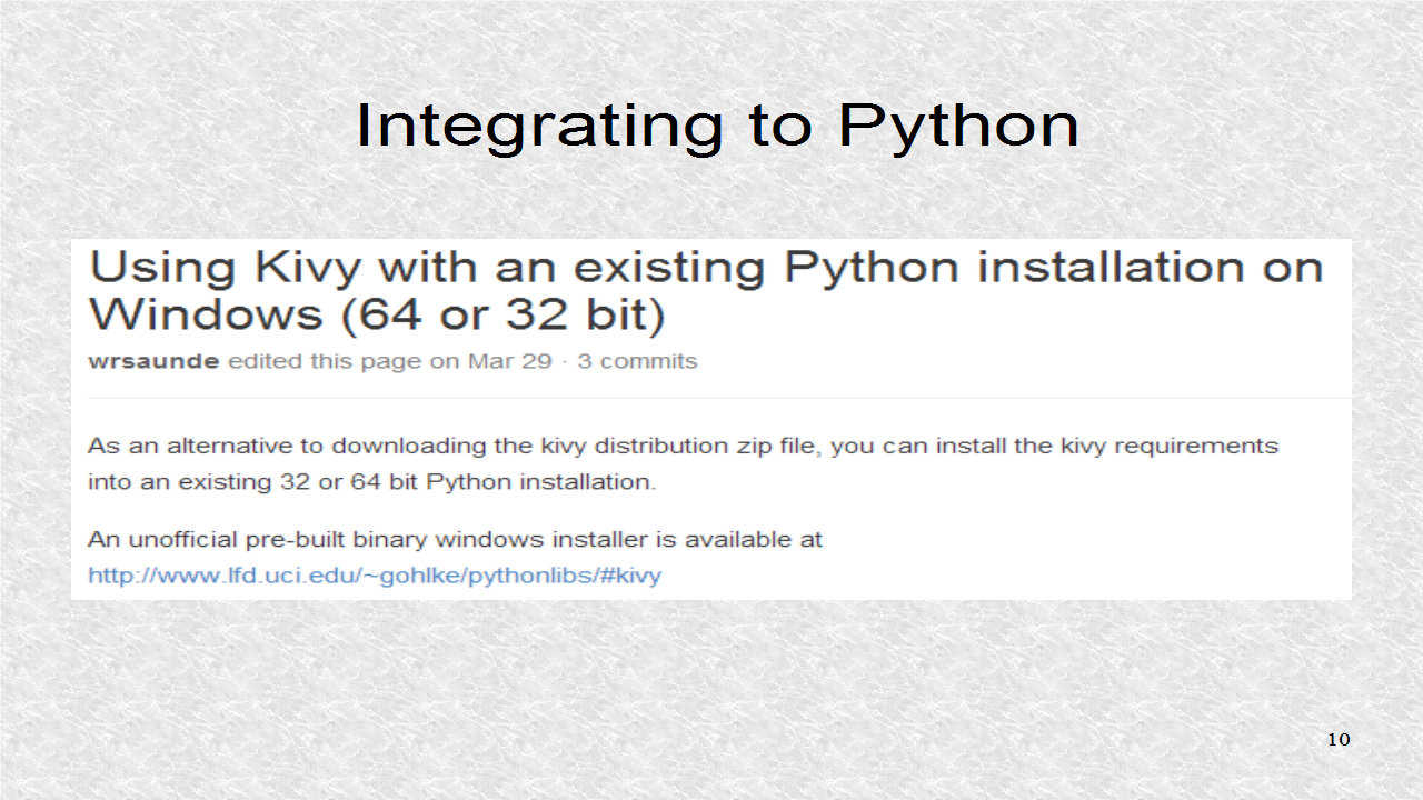 Mobile Programming in Python: 3. Running Kivy on Windows