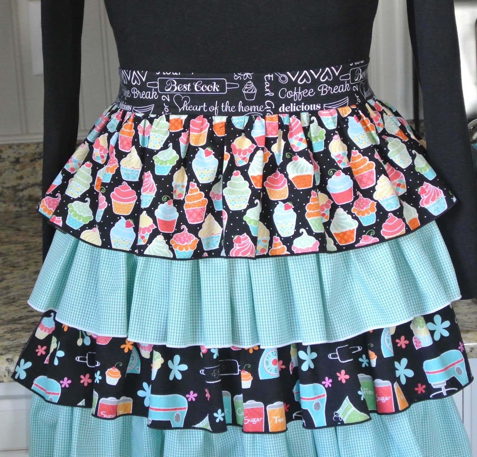 a notion to sew Ruffle Half Apron