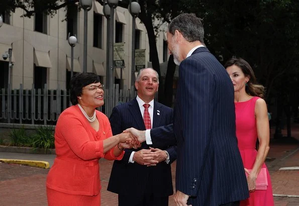 Mayor LaToya Cantrell presented a key to the city to King Felipe and Queen Letizia, as part of the city's 300th anniversary celebration