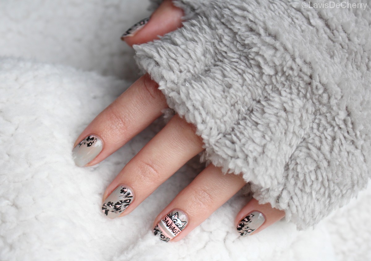 nail-art-chat-leopard-sauvage