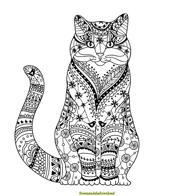 Katzen Malvorlage Mandala/Cat Mandala Coloring page ~ Free Mandala Katzen Malvorlage Mandala/Cat Mandala Coloring page ~ Free Mandala