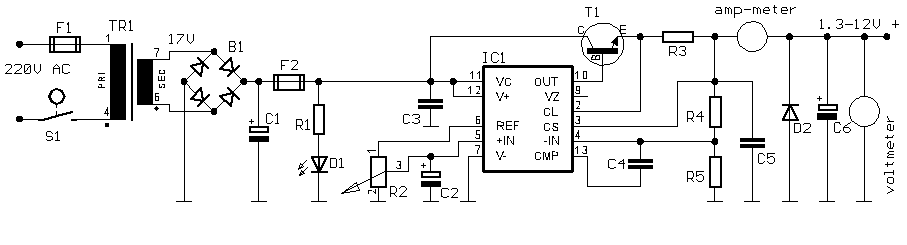 Easy Circuit Lab: LM723 Variable Power Supply with Over-Current Protection