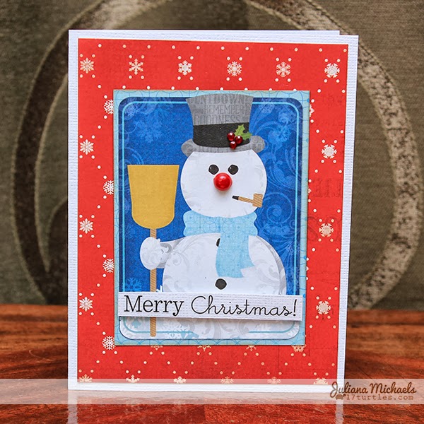 Tis The Season Snowman Christmas Card by Juliana Michaels