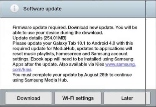 Install P3113UEUCMK U.S Samsung Galaxy Tab
