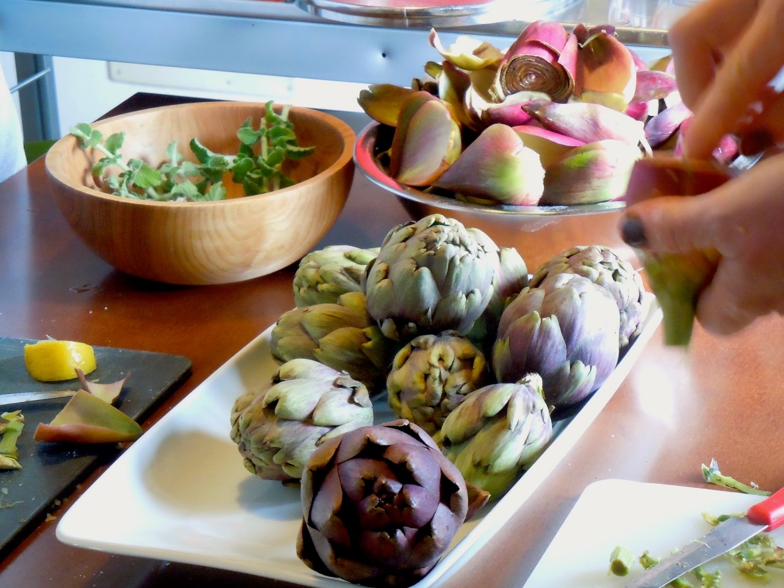 Rome Cooking Classes Roman artichokes Carciofi alla Romana.