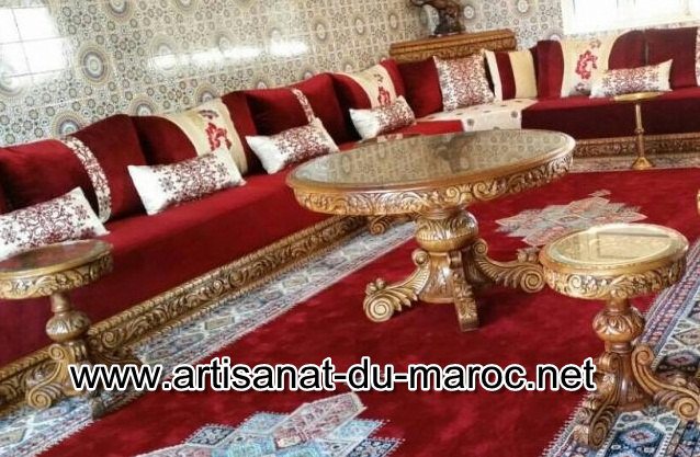 Salon Marocain Velour Rouge Artantis